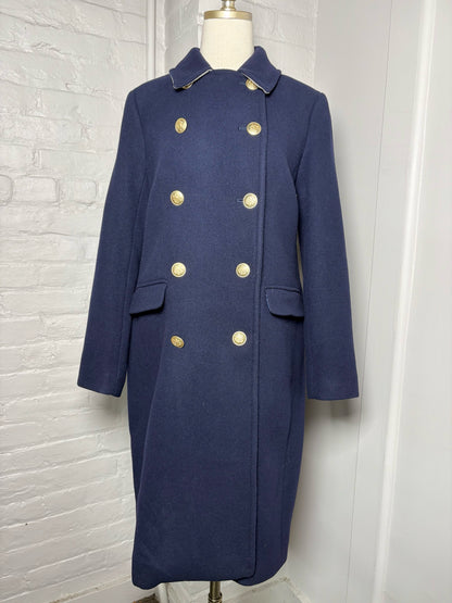 Women Size 6 J. Crew Navy Blue Wool Peacoat