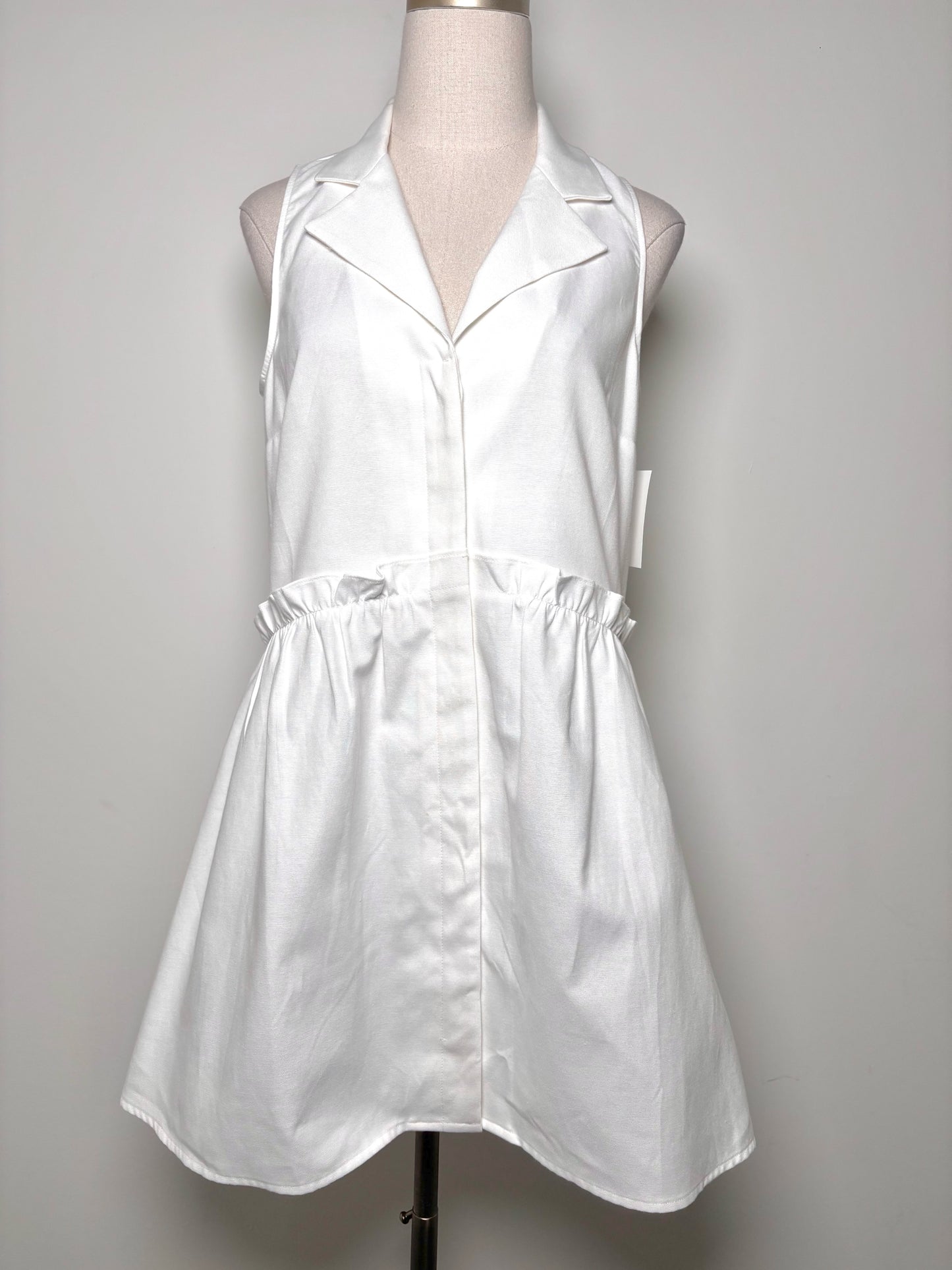 Women Size S Tuckernuck White Solid Cotton Dress