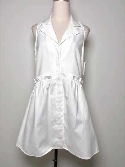 Women Size S Tuckernuck White Solid Cotton Dress
