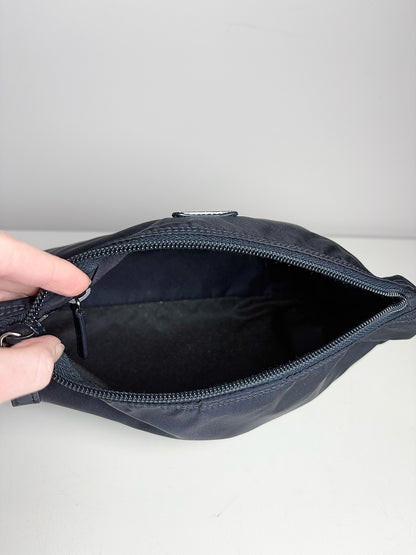 Prada Black Top Zipper Nylon Travel Pouch