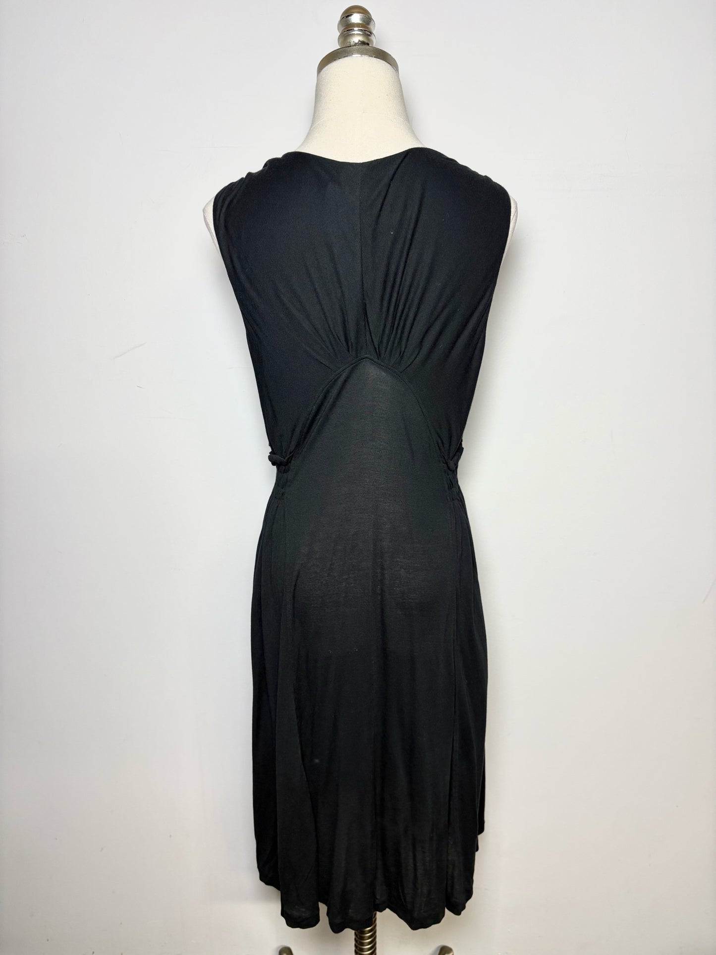 Women Size 8 (M) Miu Miu Black Solid Jersey Knit Pre-owned Dress