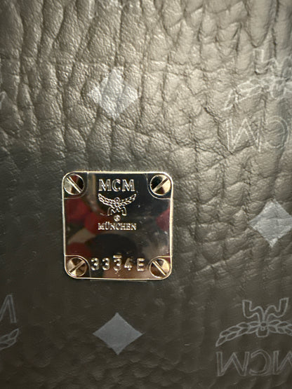 MCM Aren Monogram Black Visetos Tote Bag