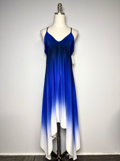 Women Size 4 Milly Blue Ombre Pure Silk Pre-owned Dress