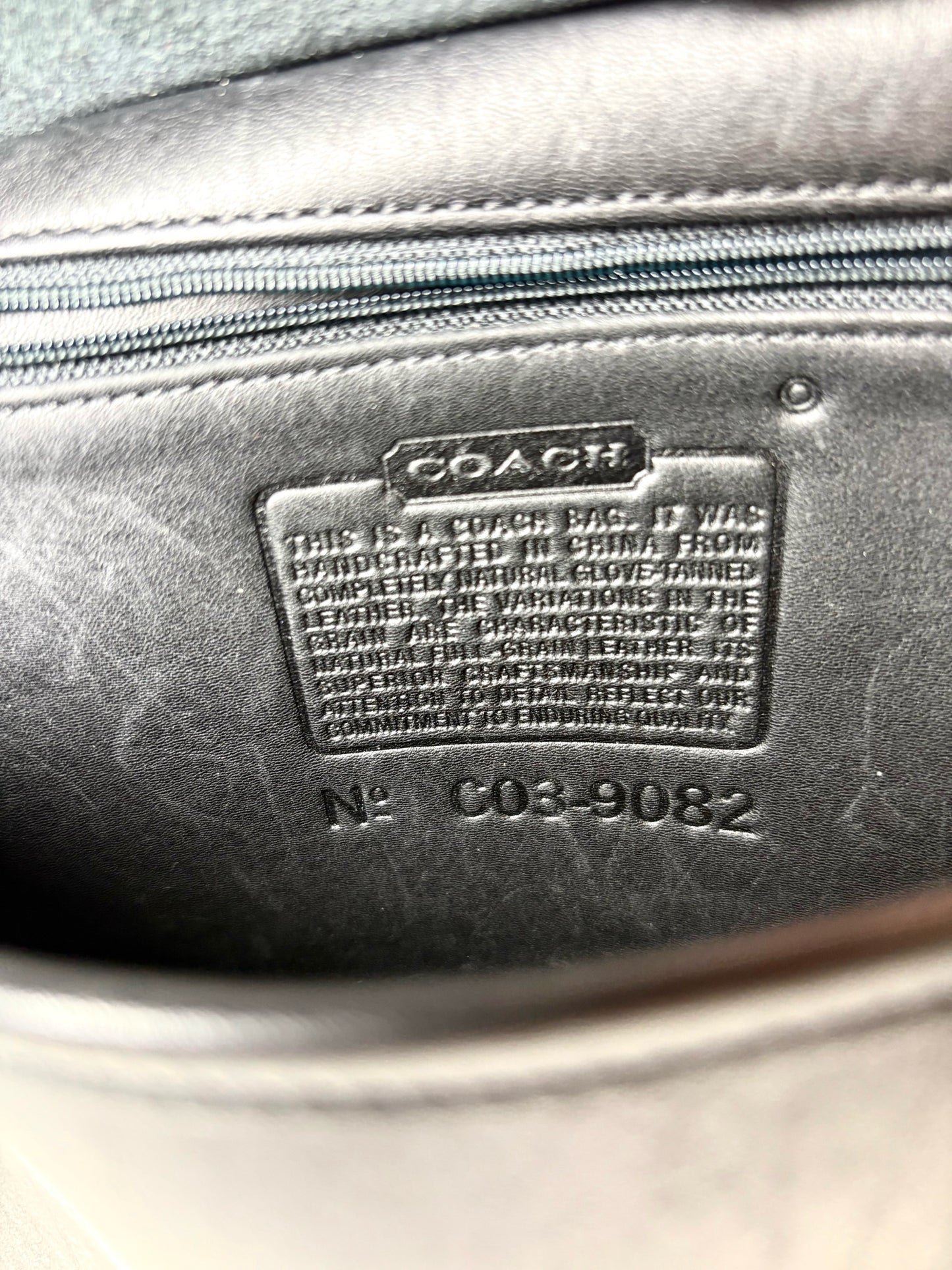 Coach Hippie Saddle Slim 9082  Vintage Leather Pre-owned Black Purse