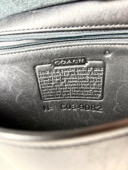 Coach Hippie Saddle Slim 9082  Vintage Leather Pre-owned Black Purse