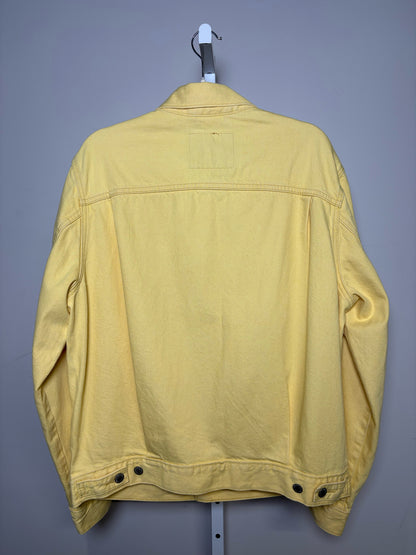 Size M Levi's Yellow Solid Women's Cotton Pre-owned Jacket