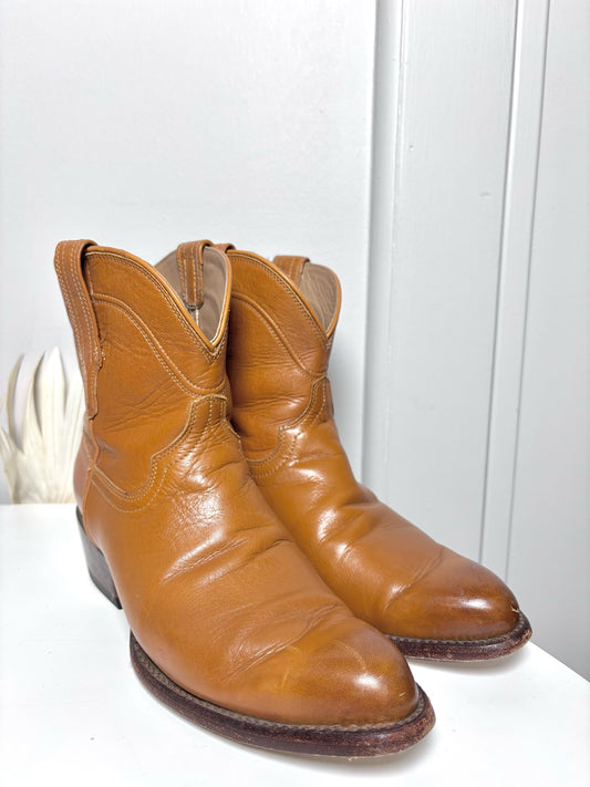W Shoe Size 9 Tecovas Camel Leather Western Boots