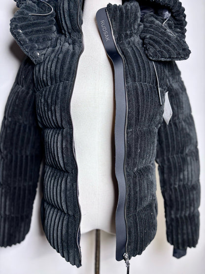 Women Size XS Rudsak Black Ribbed Coat