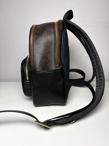 Women's Coach Coated Canvas Pre-owned Black, Brown Backpack