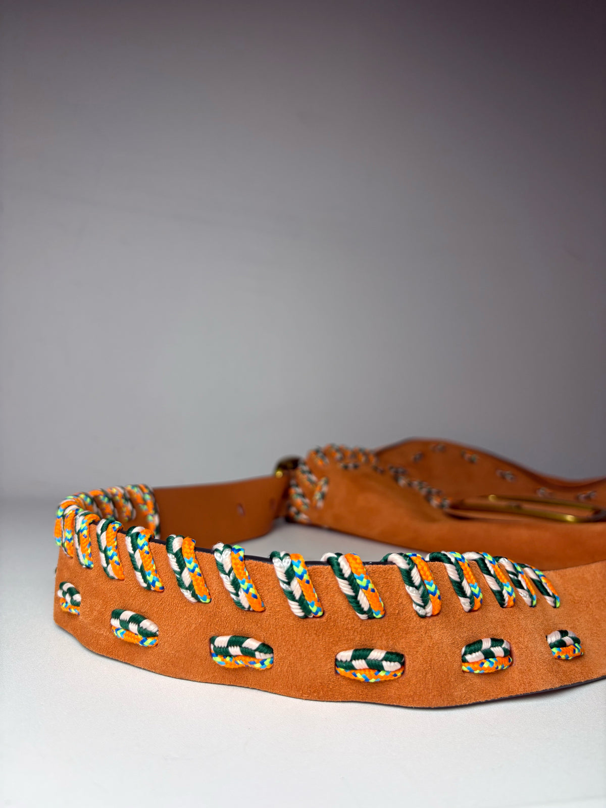 Women's Tory Burch Sawyer Stitch Orange Suede Leather Pre-Owned Shoulder Bag