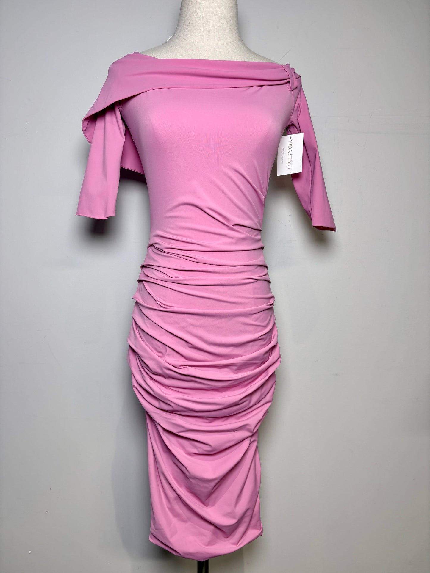 Women Size 38 Chiara Boni La Petite Robe Pink Solid Women's Pre-owned Dress