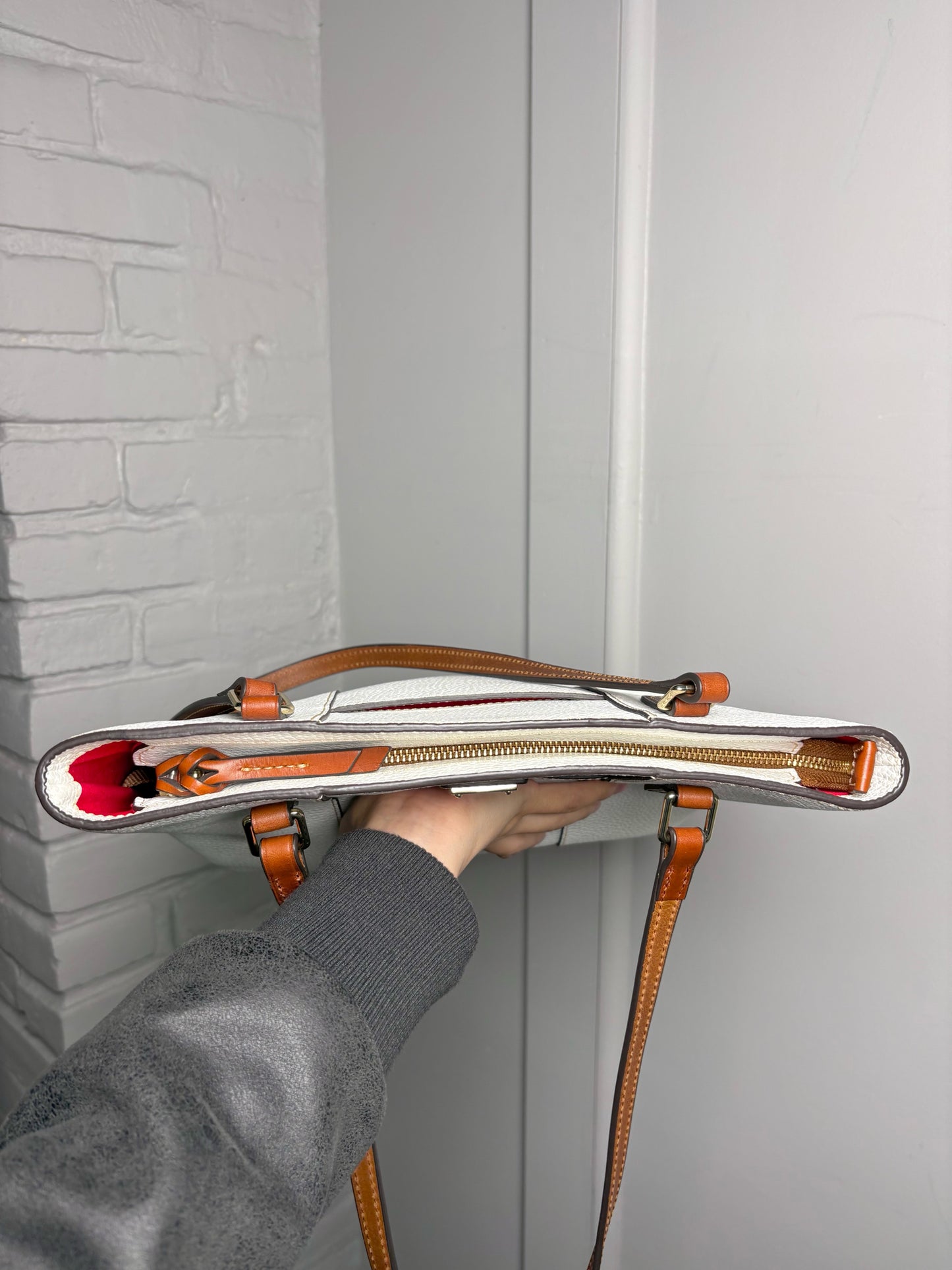 Dooney & Bourke Leather White Tote Bag