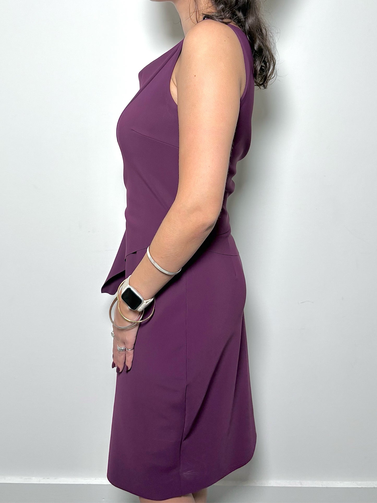 Women Size 42 ( 6 US) Chiara Boni La Petite Robe Purple Sheath Dress