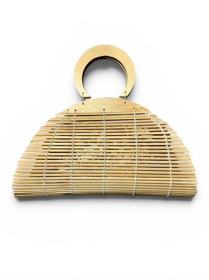 Cult Gaia Ally Bamboo Pre-owned Natural Top Handle Bag