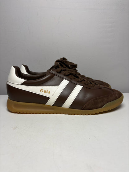 Women's Shoe Size 9.5 Gola Apollo Brown Suede & Cowhide Leather Pre-Owned Sneakers
