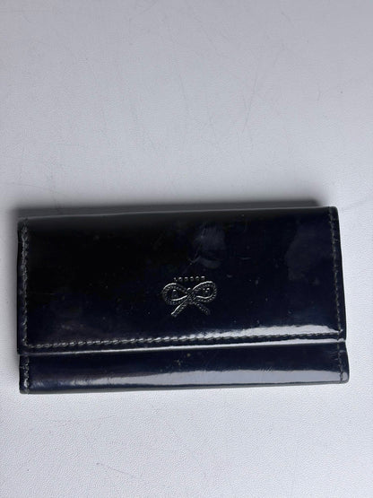 Anya Hindmarch London Solid Vintage Pre-owned Black Patent Purse