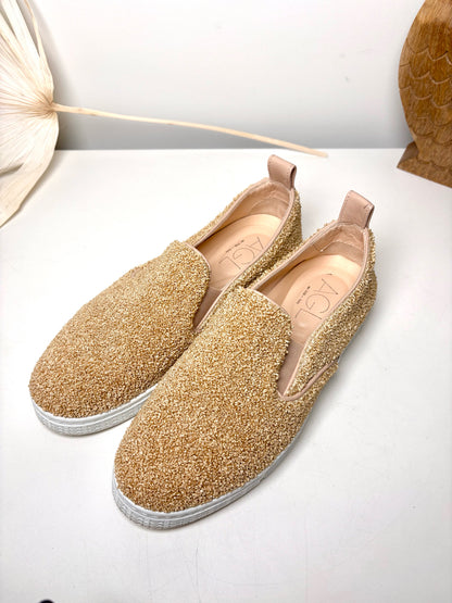 W Shoe Size 36 (5.5/6 US) AGL Tan Fabric Sneakers