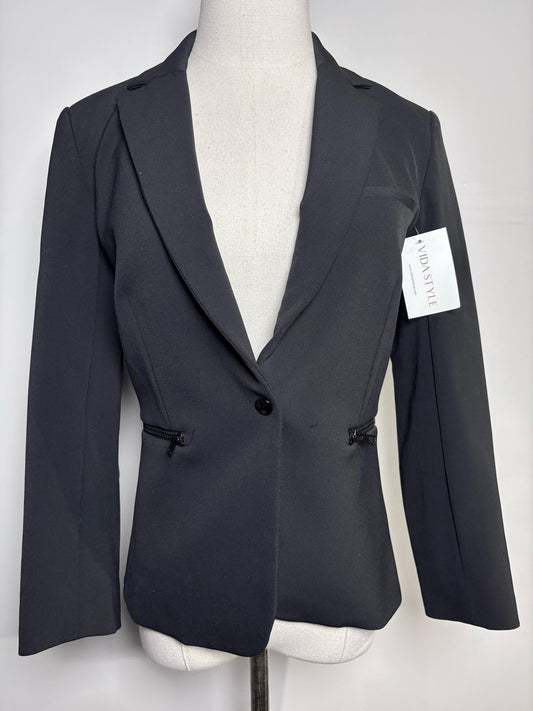 Women Size 8 Veronica Beard Black Iconic Scuba Dickey Blazer