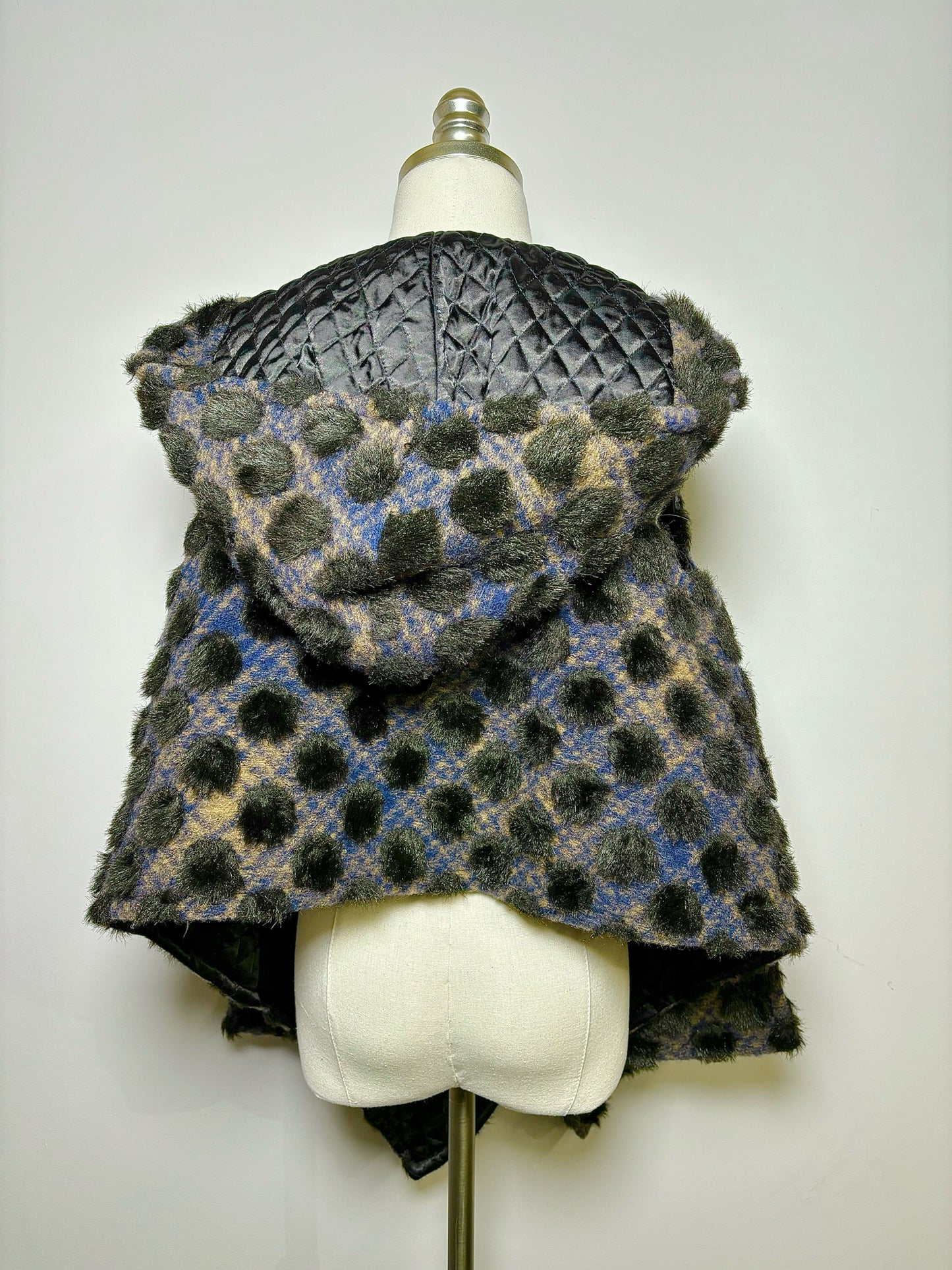 Women Size 2 Thakoon Addition Multi-Color Print Wool Vest Jacket