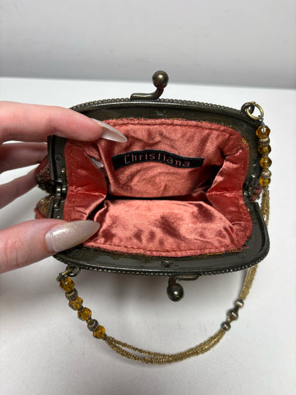 Women's Christiana Rose Embellished Vintage Y2K Pre-Owned Mini Purse