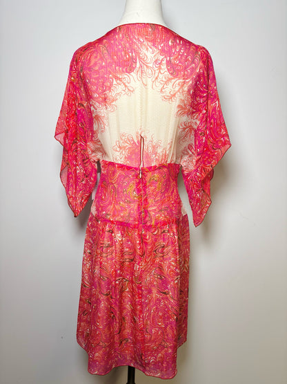 Women Size 6 Anna Sui Pink Print Dress