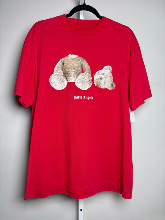 Mens Size L Palm Angels Red 100% Cotton Men's Shirt