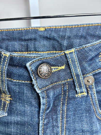 Women Size 25 R Jeans Blue Denim Women's Cotton Blend Pre-owned Jeans
