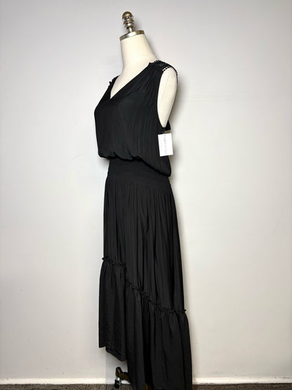 Women Size L Ramy Brook Black Solid Polyester Pre-owned Dress
