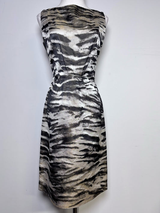 Women Size 36 (4) Lanvin Multi-Color Animal Stripe Sheath Dress