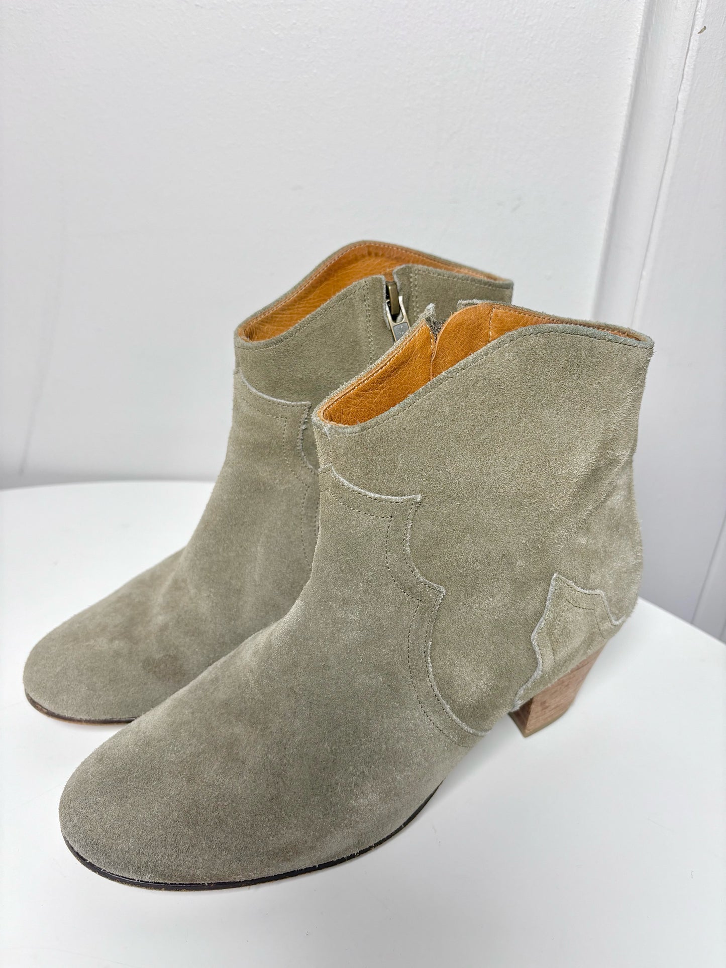 W Shoe Size 36.5 (6.5 US) Isabel Etoile Marant Olive Green Suede Ankle Boots