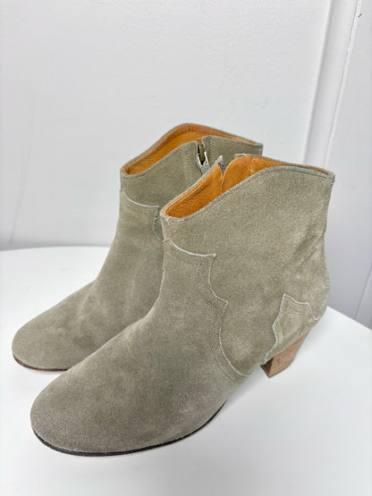 W Shoe Size 36.5 (6.5 US) Isabel Etoile Marant Olive Green Suede Ankle Boots