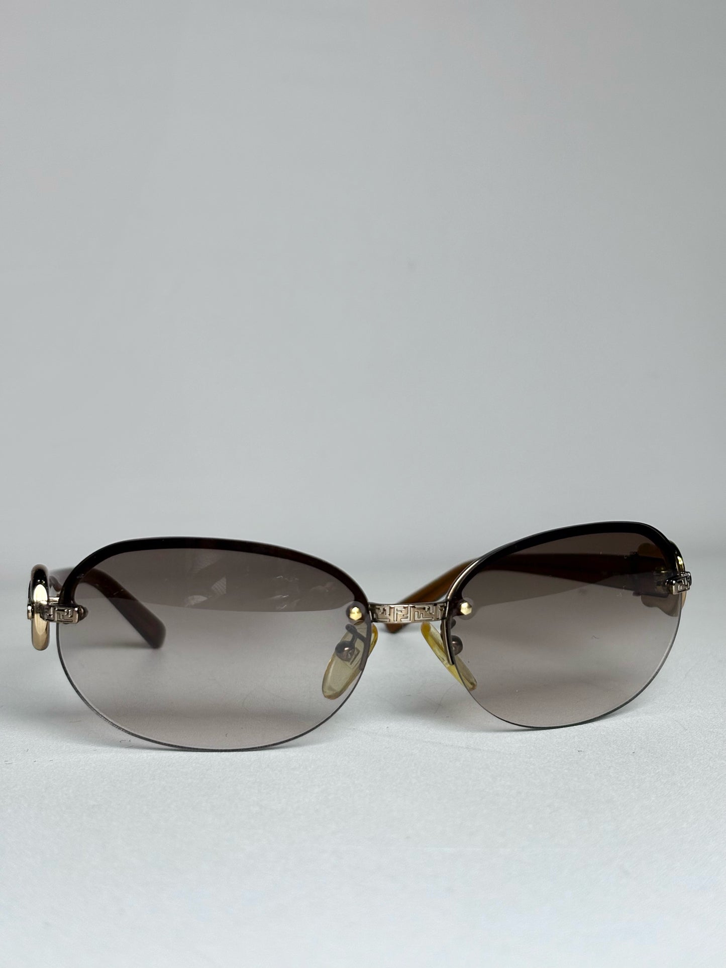 Fendi FS481 Vintage Pre-owned Gradient Brown Sunglasses