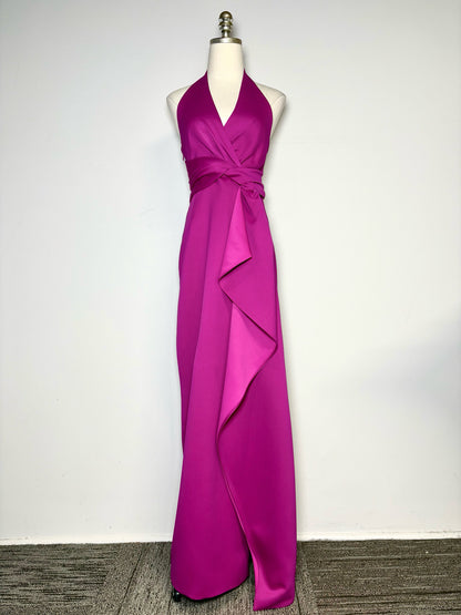 Women Size S Halston Heritage Magenta Solid Gown