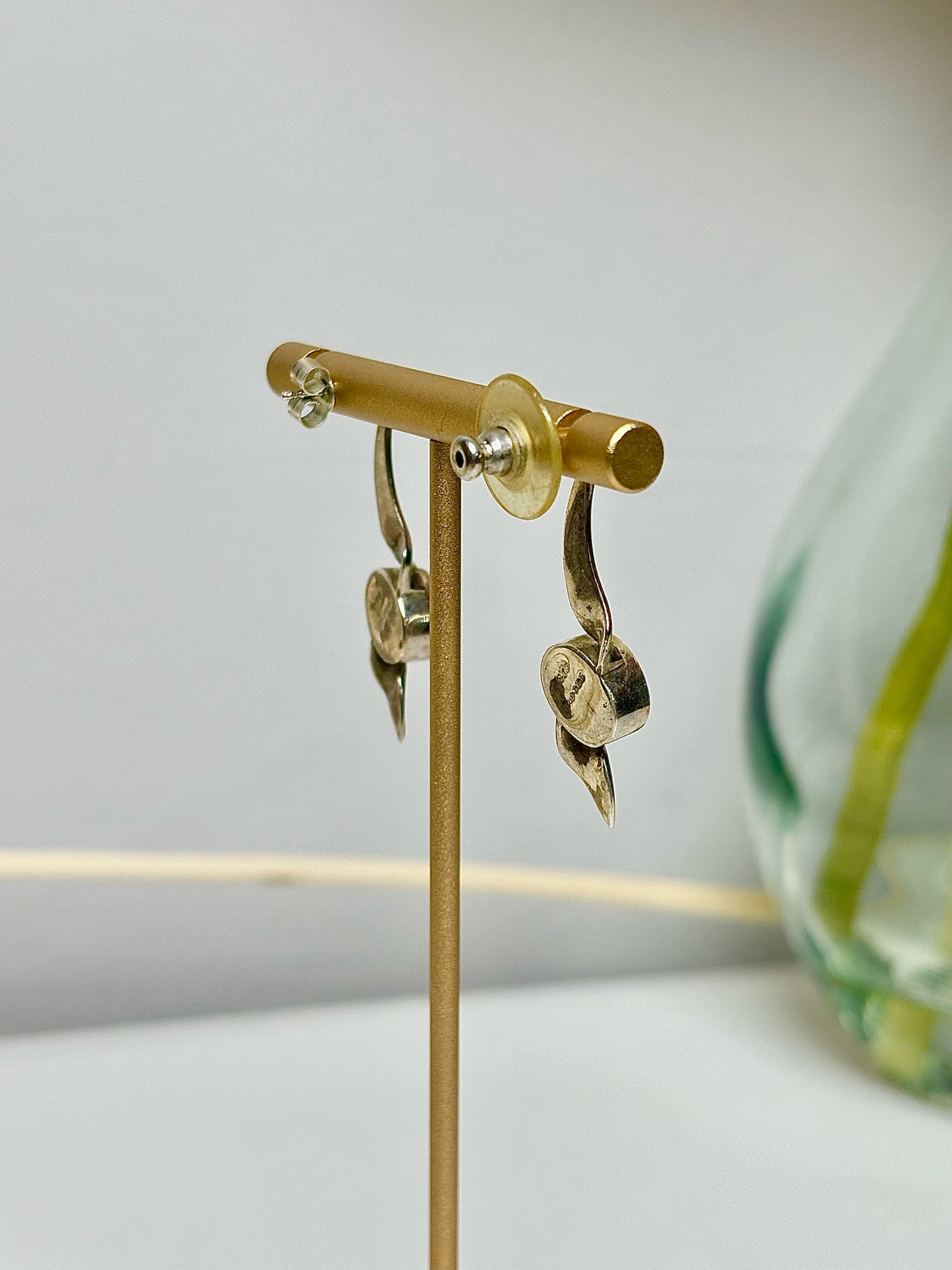 Sterling Silver Amethyst Stone Pierce Earrings