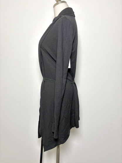 Women Size P Helmut Lang Black Solid Wool Sweater