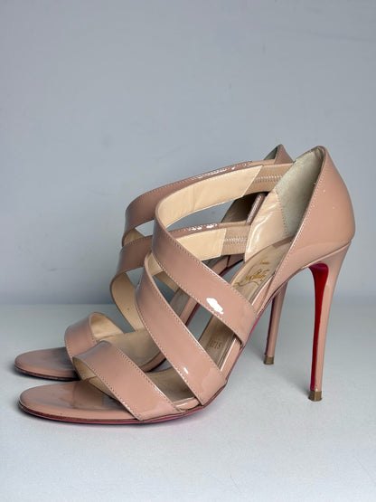W Shoe Size 36.5 Christian Louboutin World Copine 100 Nude Pre-owned Heels