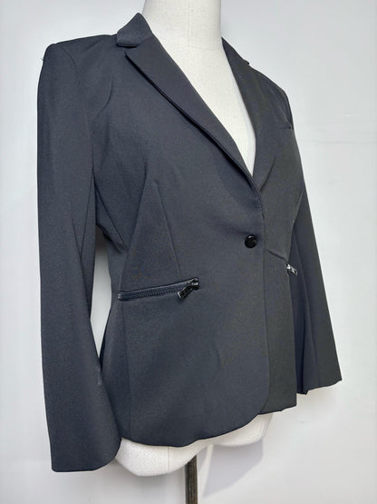 Women Size 4 Veronica Beard Black Iconic Dickey Blazer