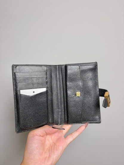 Givenchy Leather Vintage Black Bi-fold Wallet