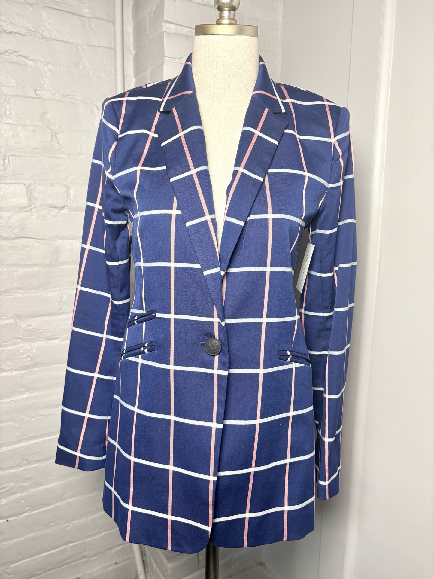 Women Size 2 Rag & Bone Blue Stripe Pre-owned Blazer