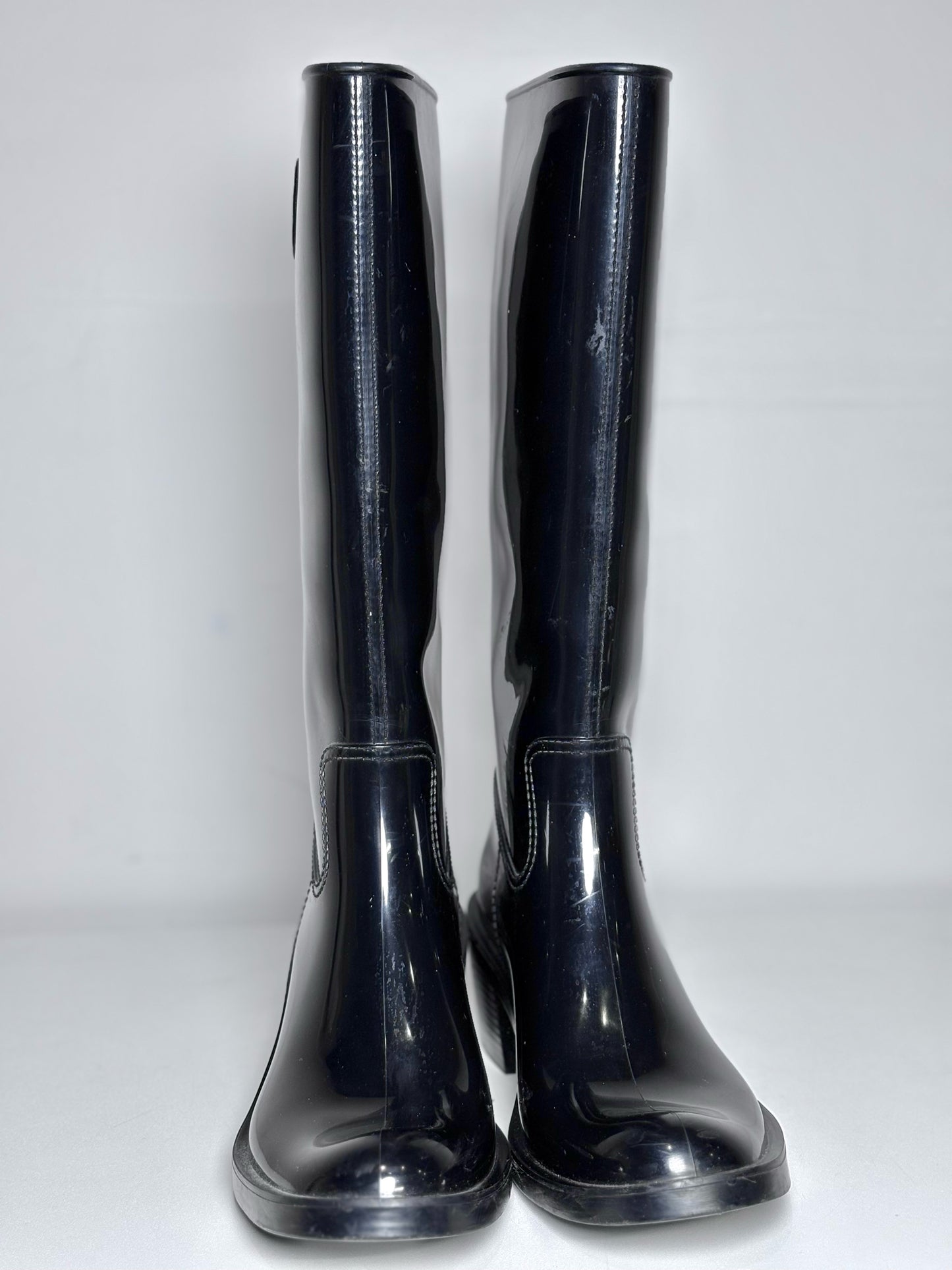 W Shoe Size 39 Gucci Black Rainboots