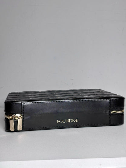 Foundrae Quilted, Symbols Leather Pre-owned Travel Jewelry Case
