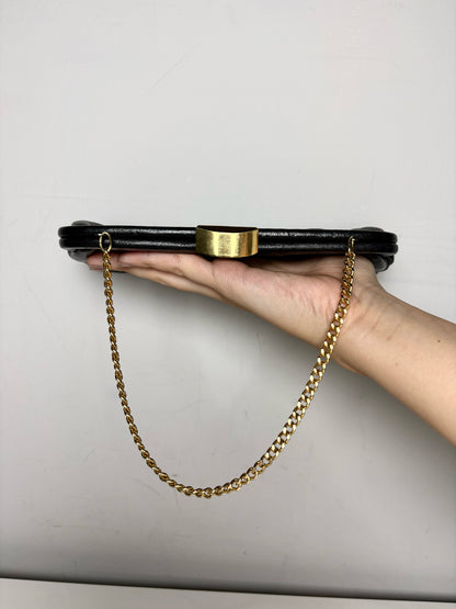 Women's Ingber Solid Vintage Leather Pre-owned Black Leather Small Purse