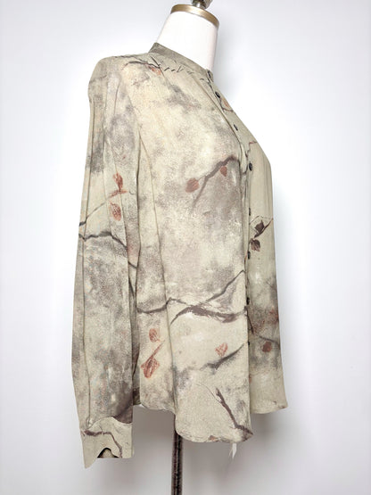 Women Size 36 pas de calais Green Abstract Art Top