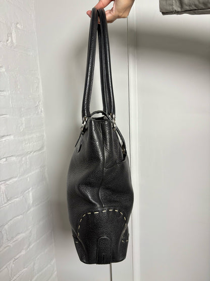 Escada Solid Leather Black Cowhide Purse