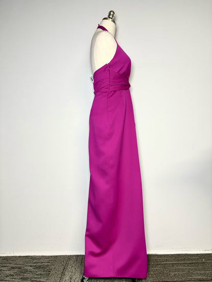 Women Size S Halston Heritage Magenta Solid Gown