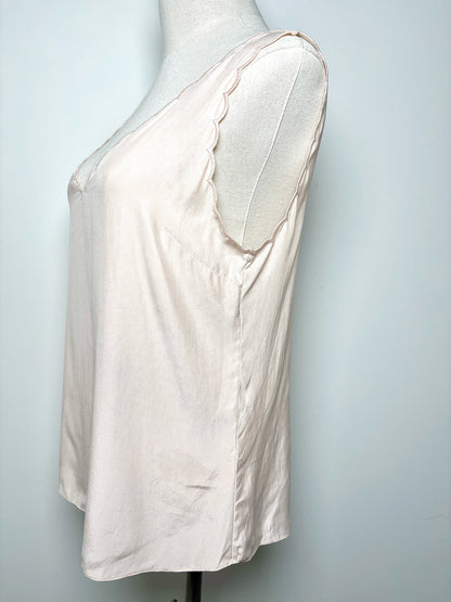 Women Size M Rebecca Taylor Pink Solid Silk Blouse