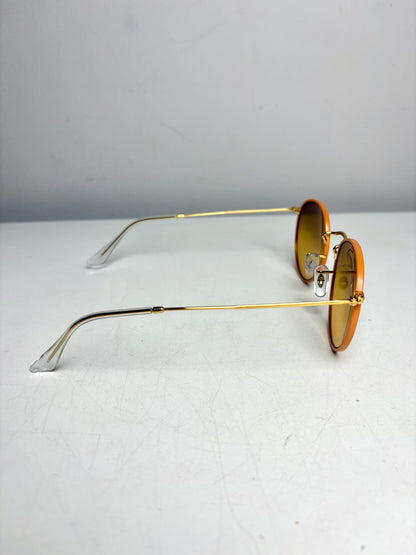 Ray Ban Pre-owned Brown, Gold, Orange Metal Sunglasses