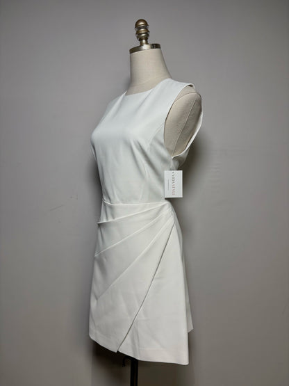 Women Size 8 Alice + Olivia White Pre-Owned NWT Sheath Dress