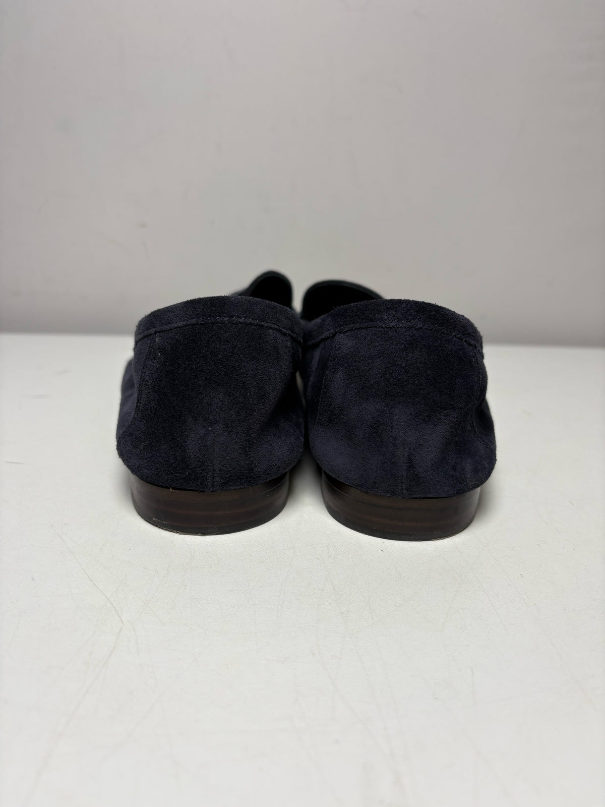 Women's Shoe Size 8.5 Veronica Beard Penny Navy Suede Pre-Owned Loafers