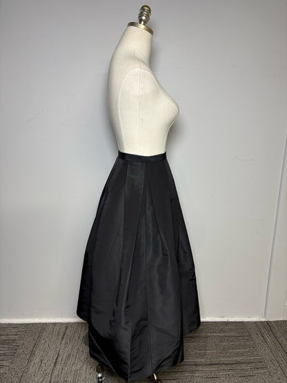 Women's Size 8 Tibi Black Pure Silk Faille NWT Pre-Owned Full Skirt